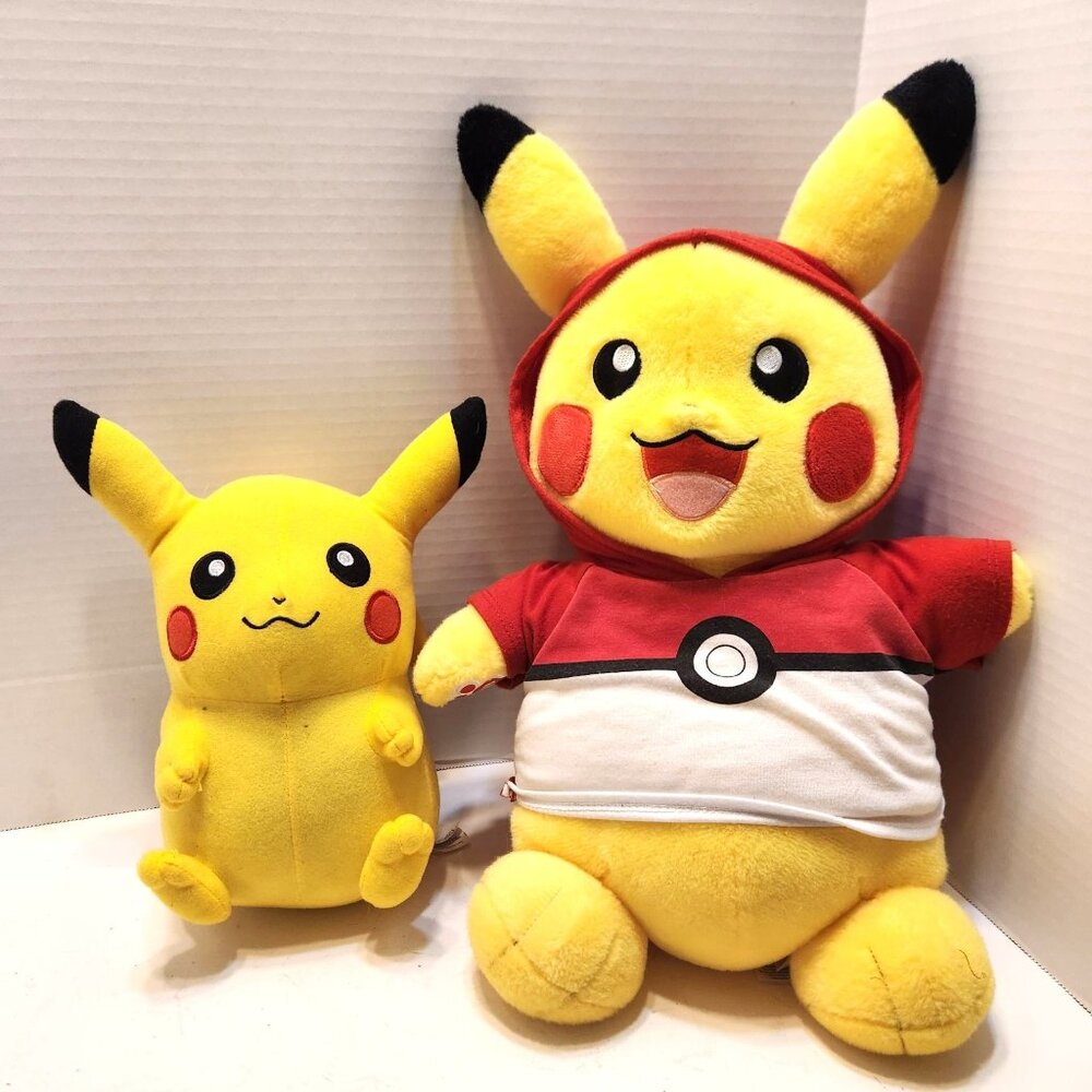 Pair of Pokémon Stuffed Animals 16" and 9" Both Pikachu  - See